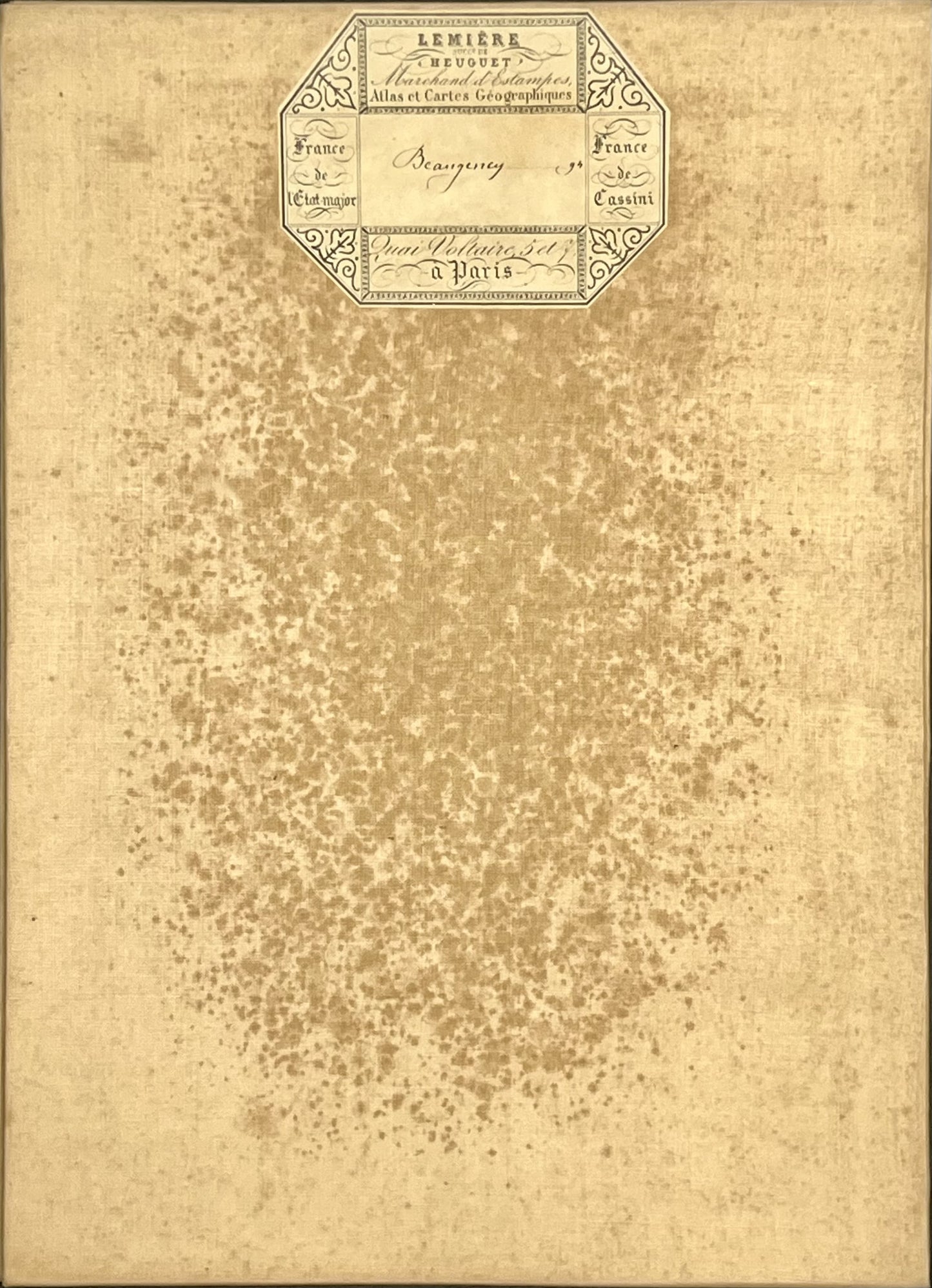Carte geographique entoilee Beaugency