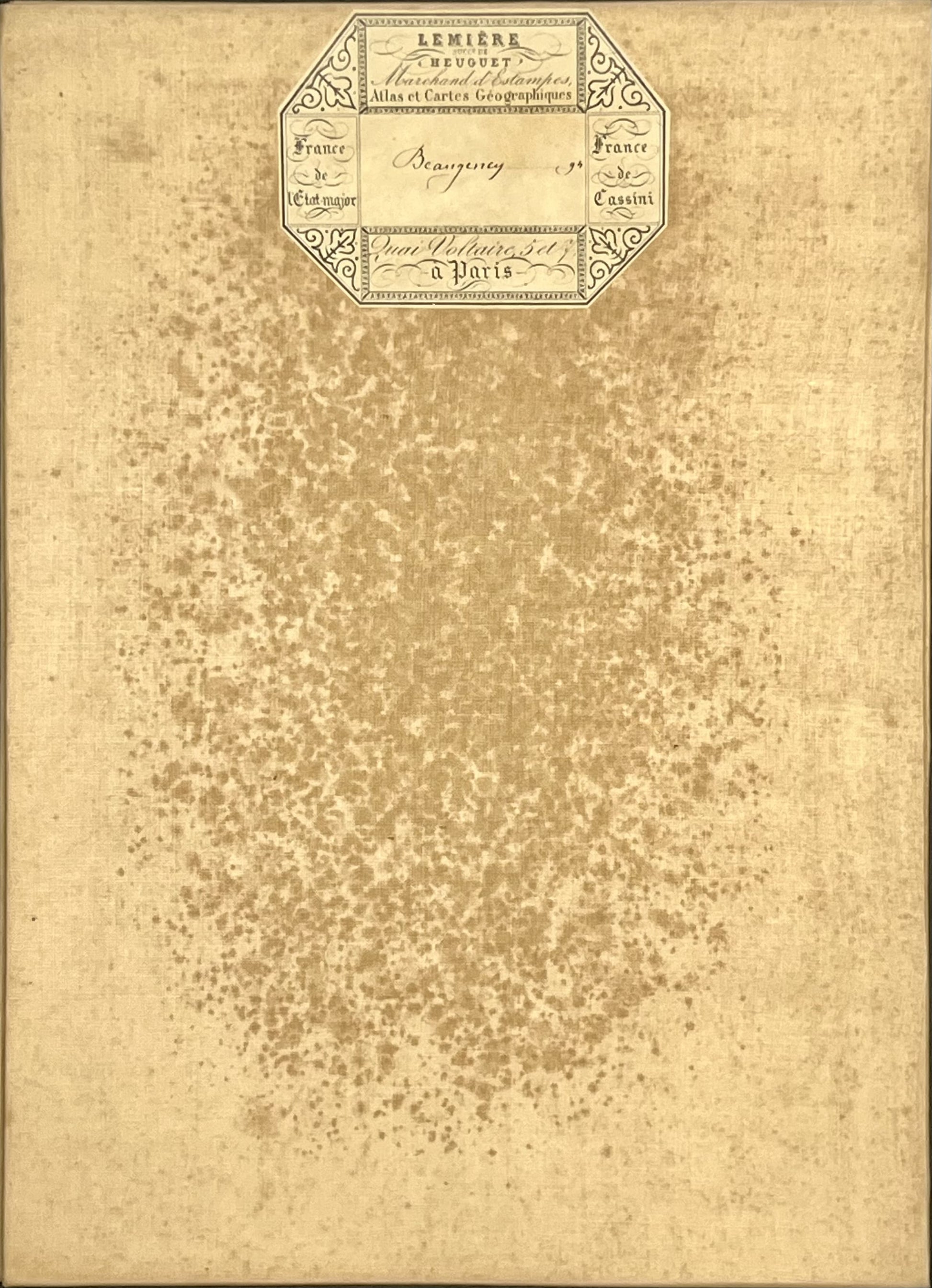 Carte geographique entoilee Beaugency
