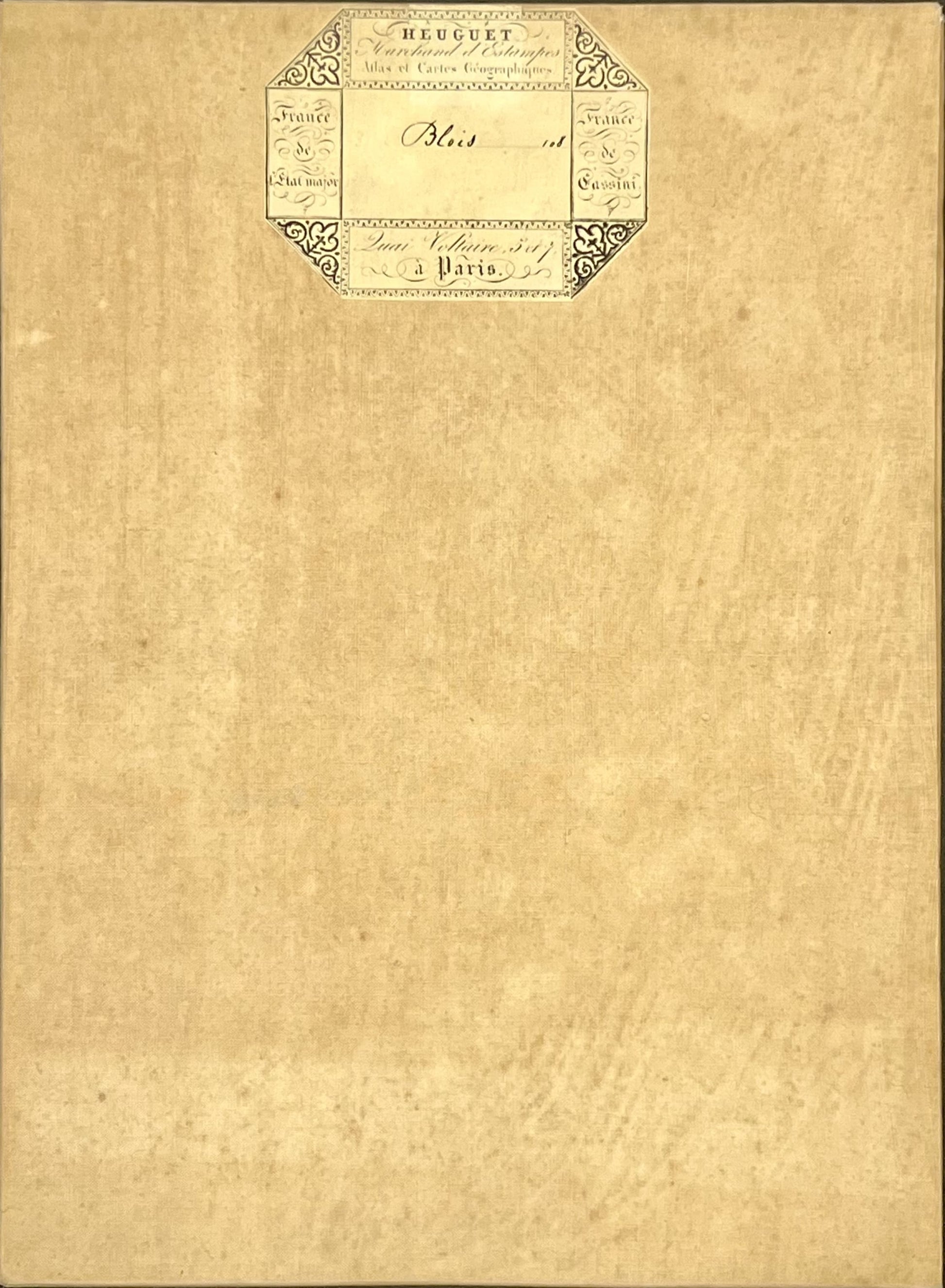 Carte geographique entoilee Blois
