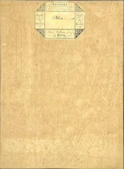 Carte geographique entoilee Blois