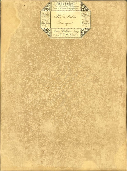 Carte geographique entoilee Boulogne-sur-Mer