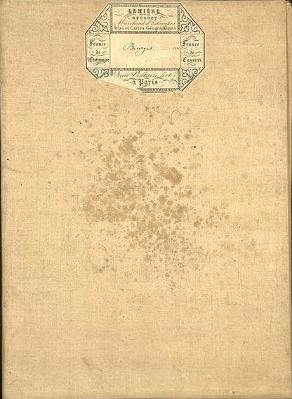 Carte geographique entoilee Bourges