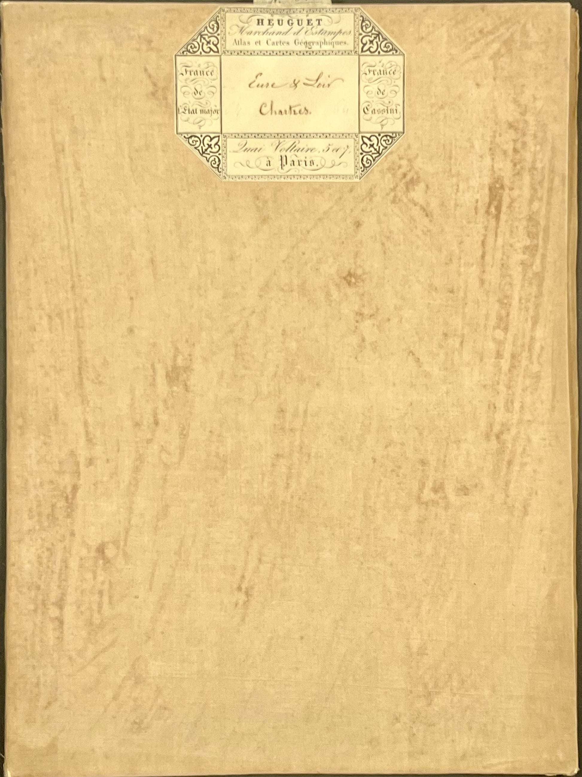Carte geographique entoilee Chartres