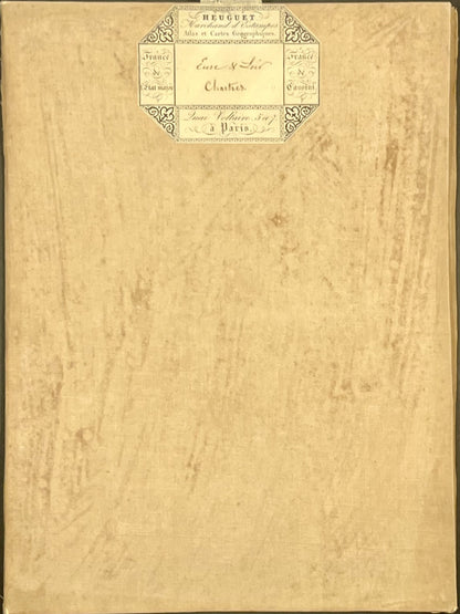 Carte geographique entoilee Chartres