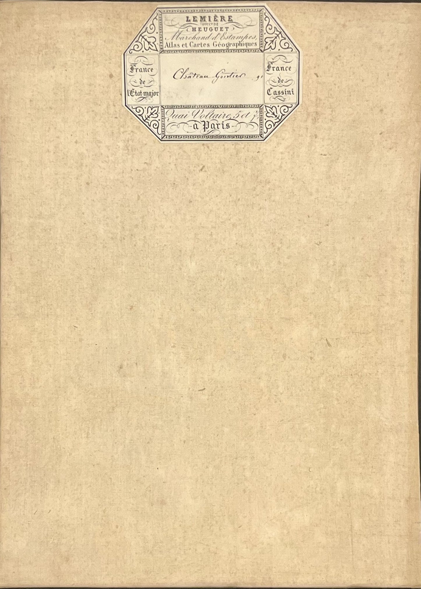 Carte geographique entoilee Chateau Gontier