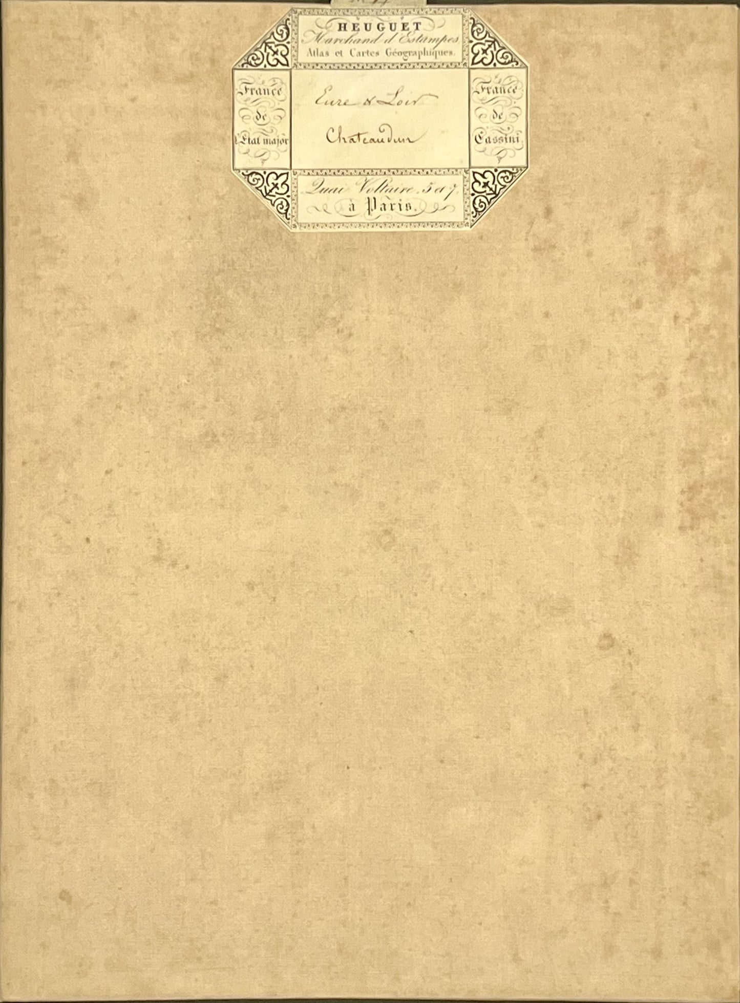 Carte geographique entoilee Chateaudun