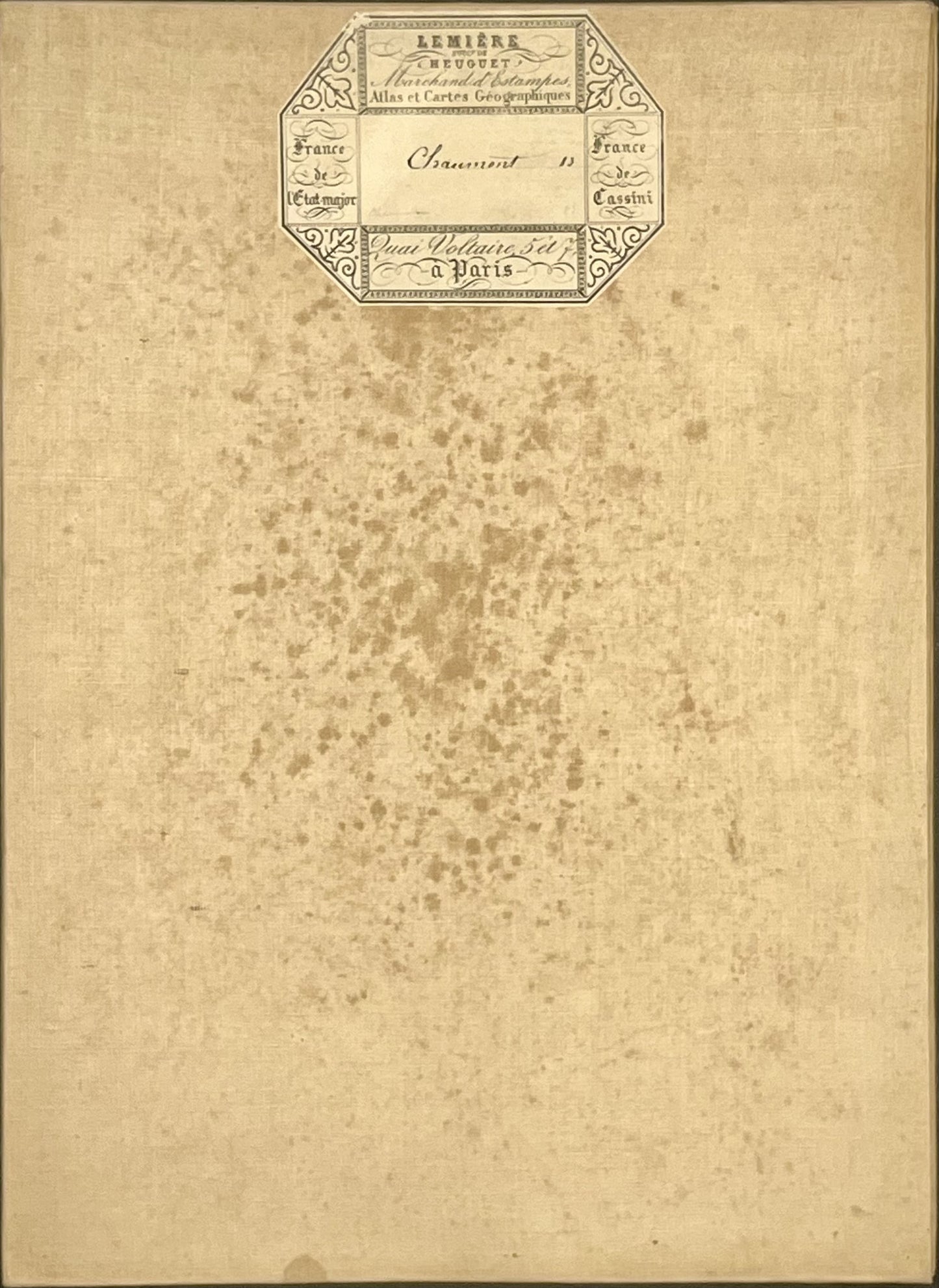 Carte geographique entoilee Chaumont