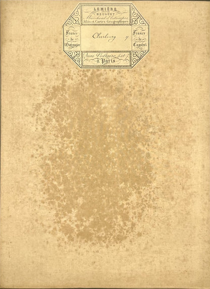 Carte geographique entoilee Cherbourg