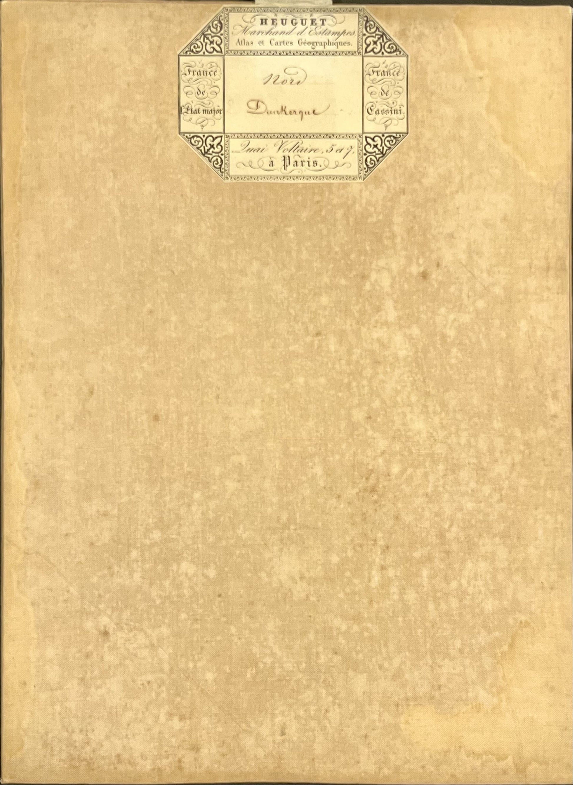 Carte geographique entoilee Dunkerque