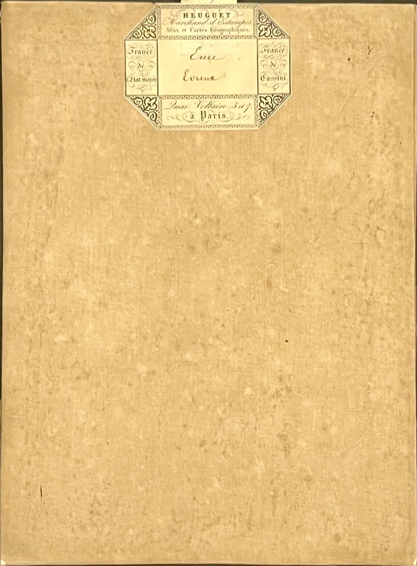 Carte geographique entoilee Evreux