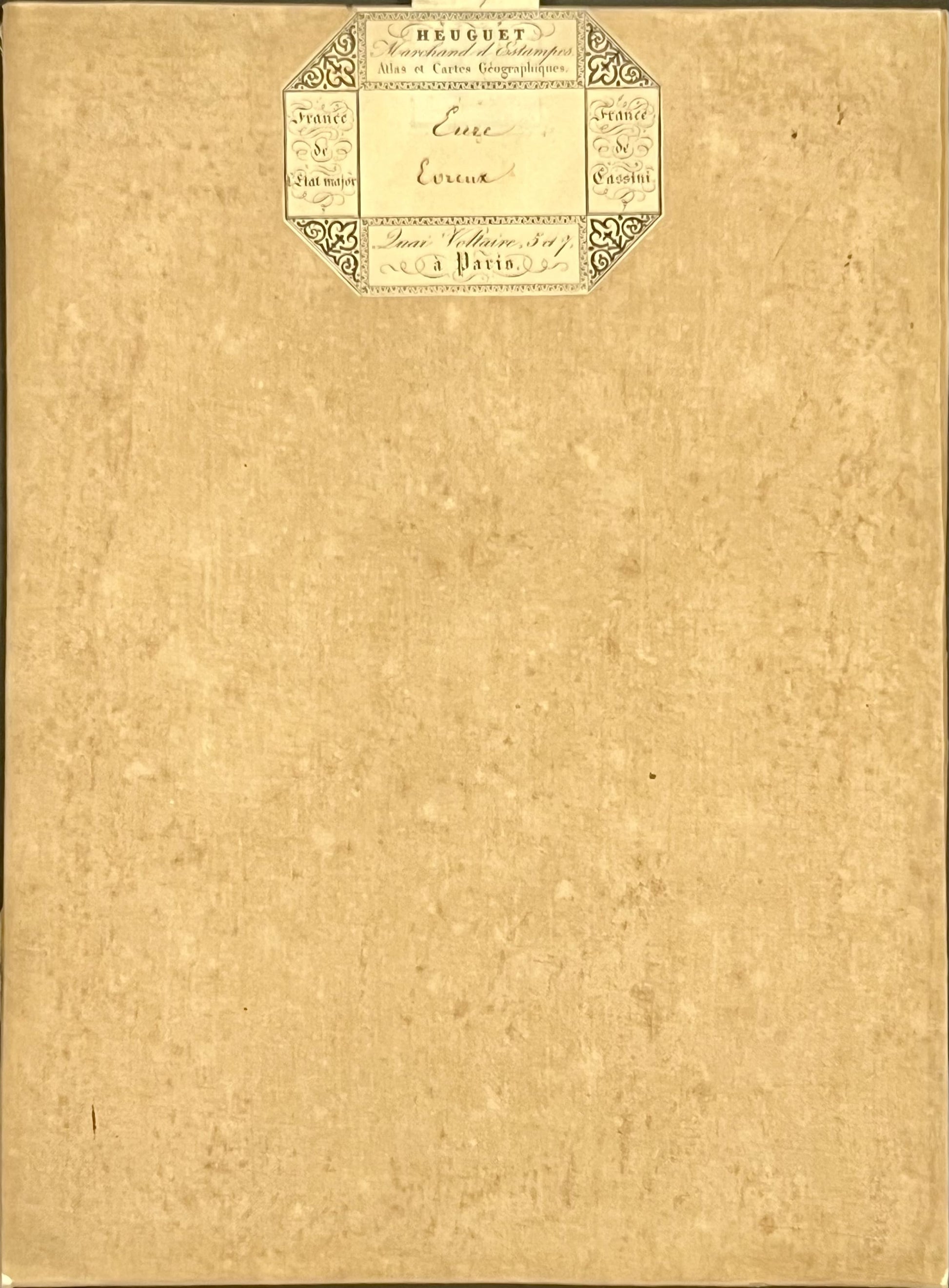 Carte geographique entoilee Evreux