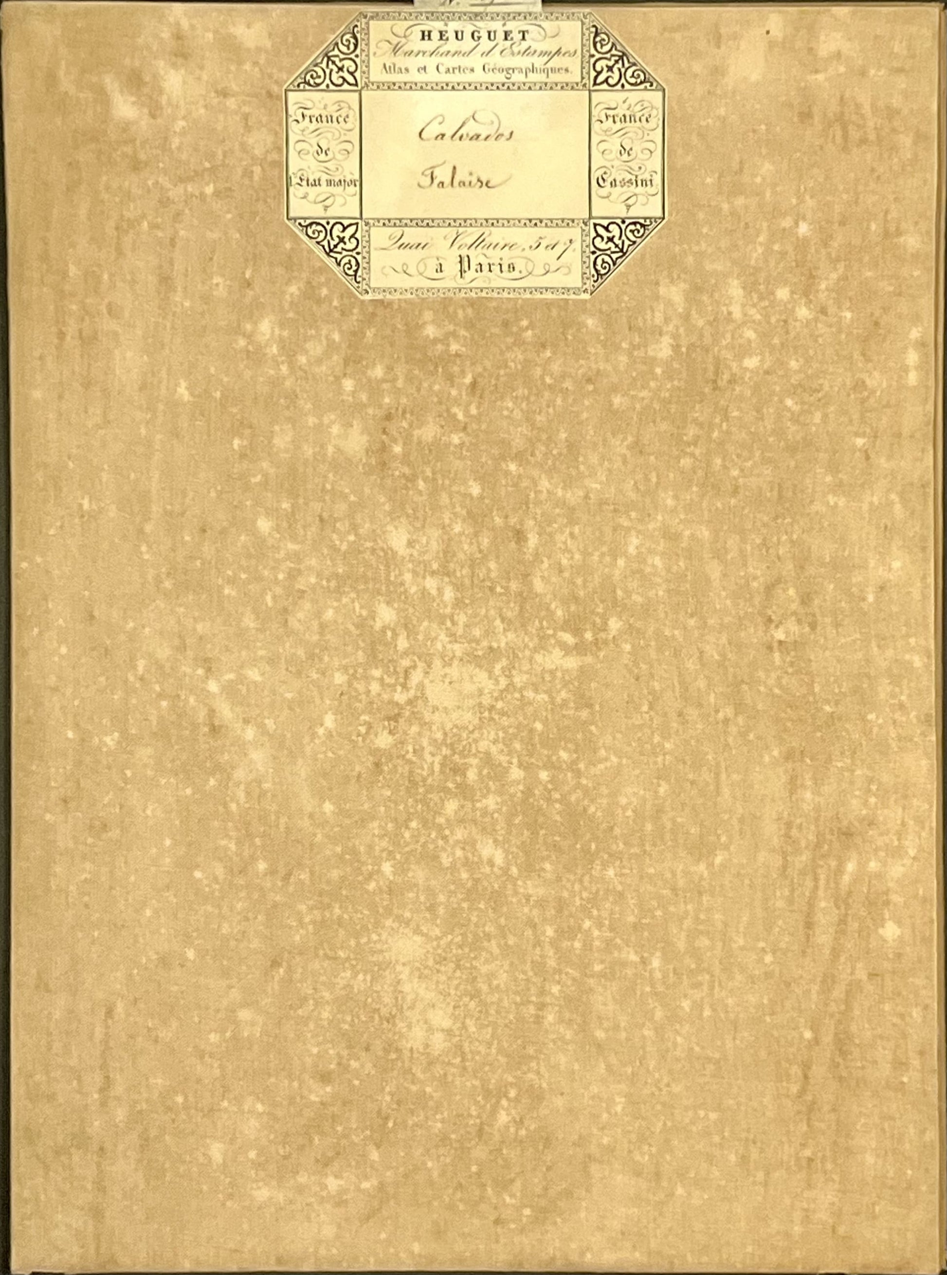 Carte geographique entoilee Falaise