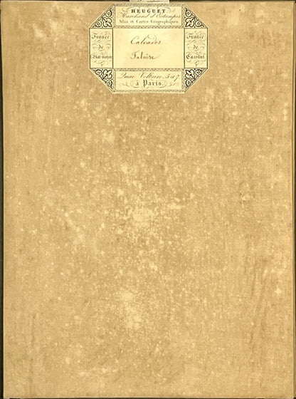 Carte geographique entoilee Falaise