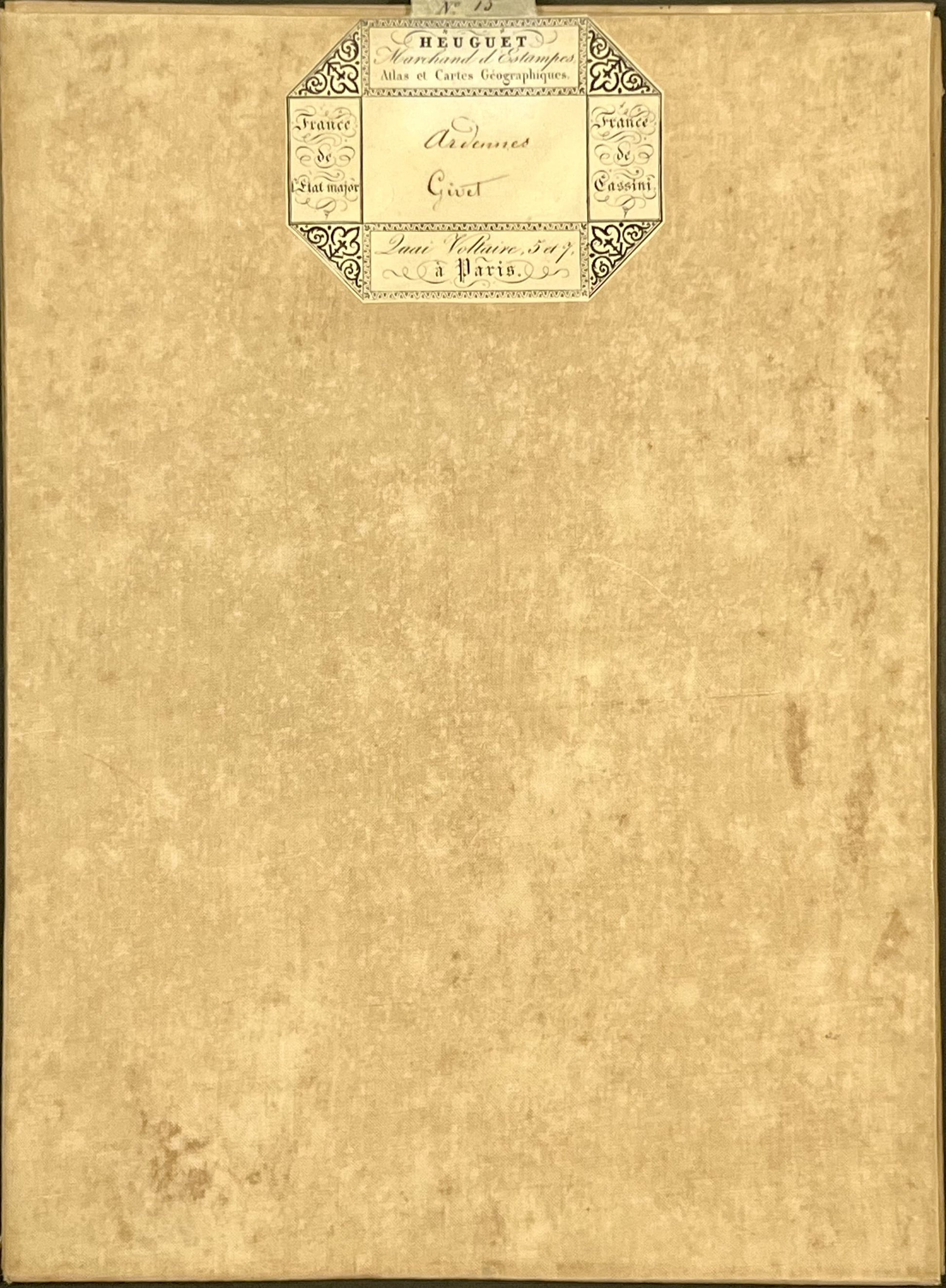 Carte geographique entoilee Givet