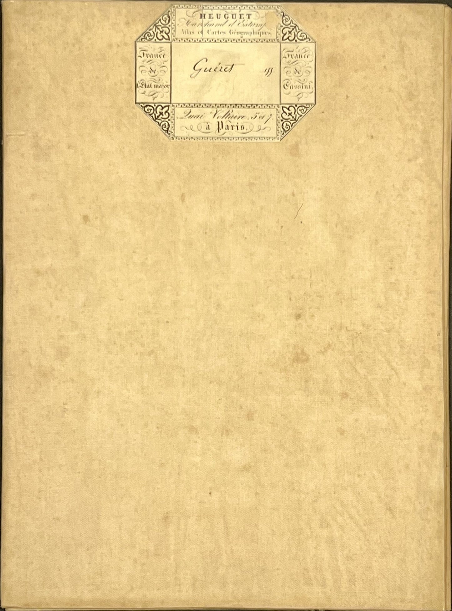 Carte geographique entoilee Gueret