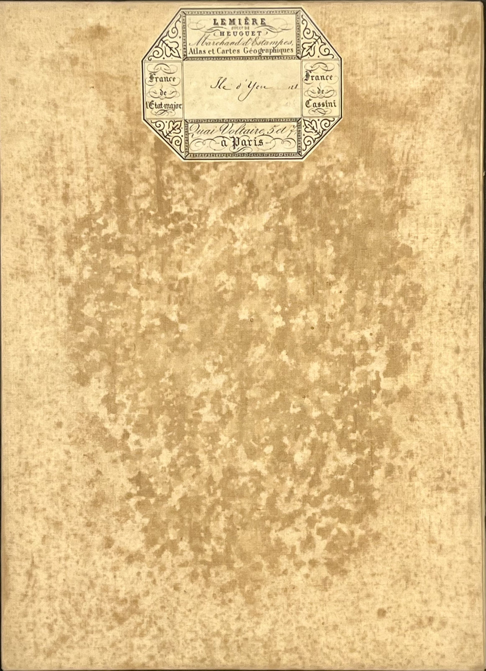 Carte geographique entoilee Ile d Yeu