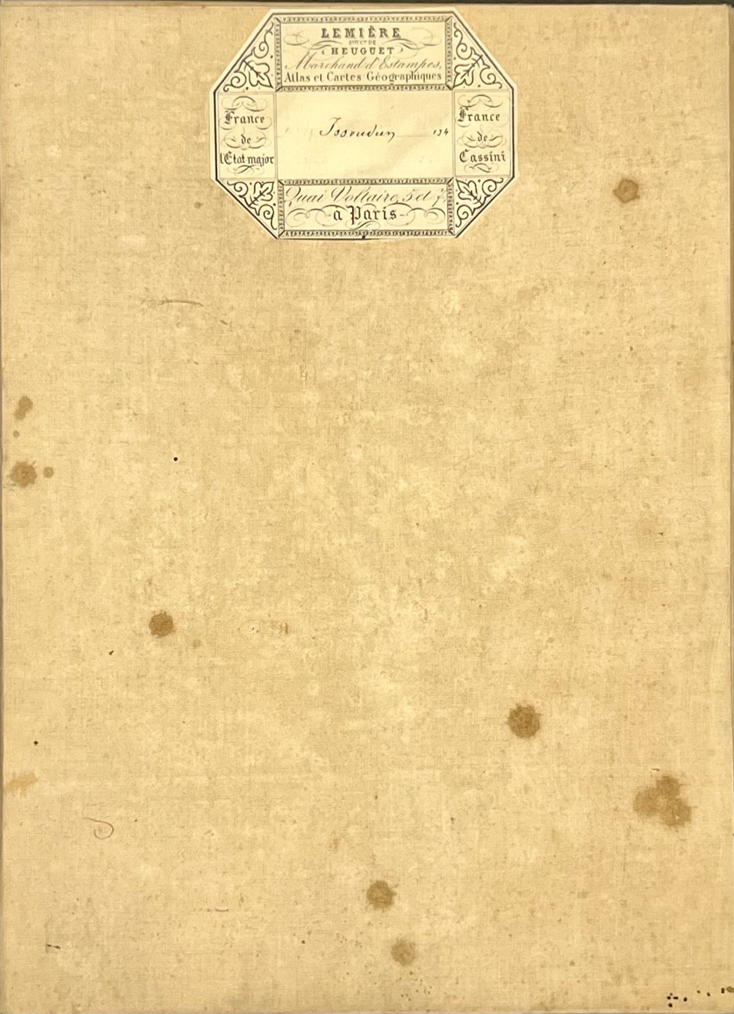 Carte geographique entoilee Issoudun