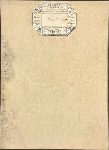 Carte geographique entoilee Langres