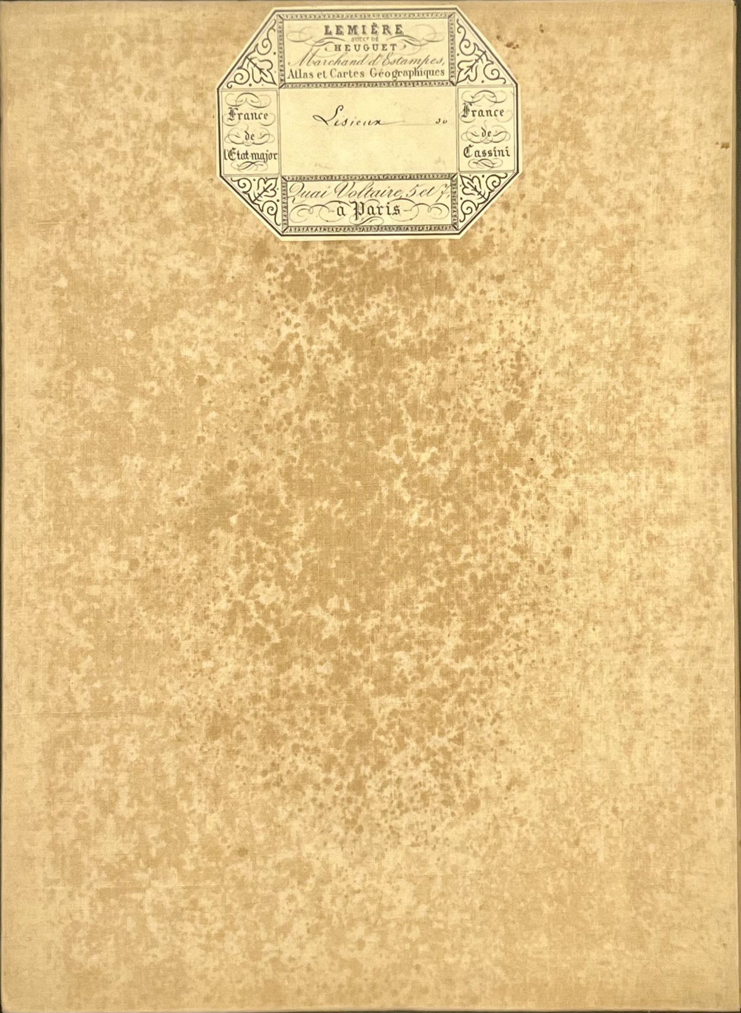 Carte geographique entoilee Lisieux