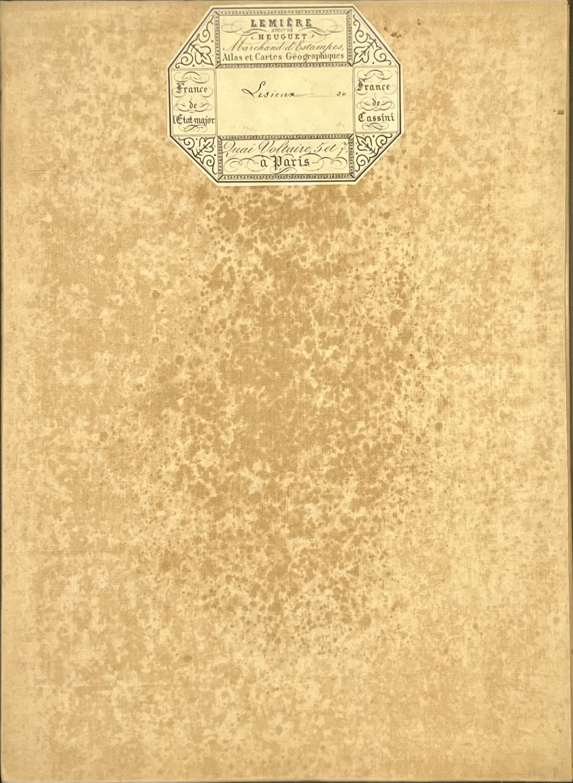 Carte geographique entoilee Lisieux