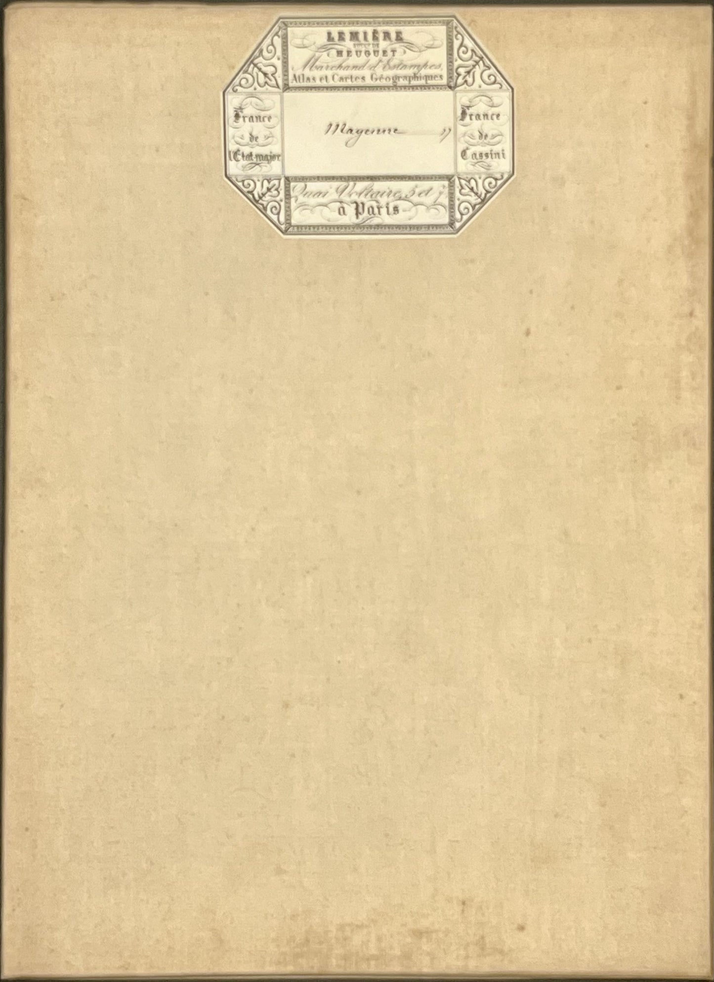 Carte geographique entoilee Mayenne
