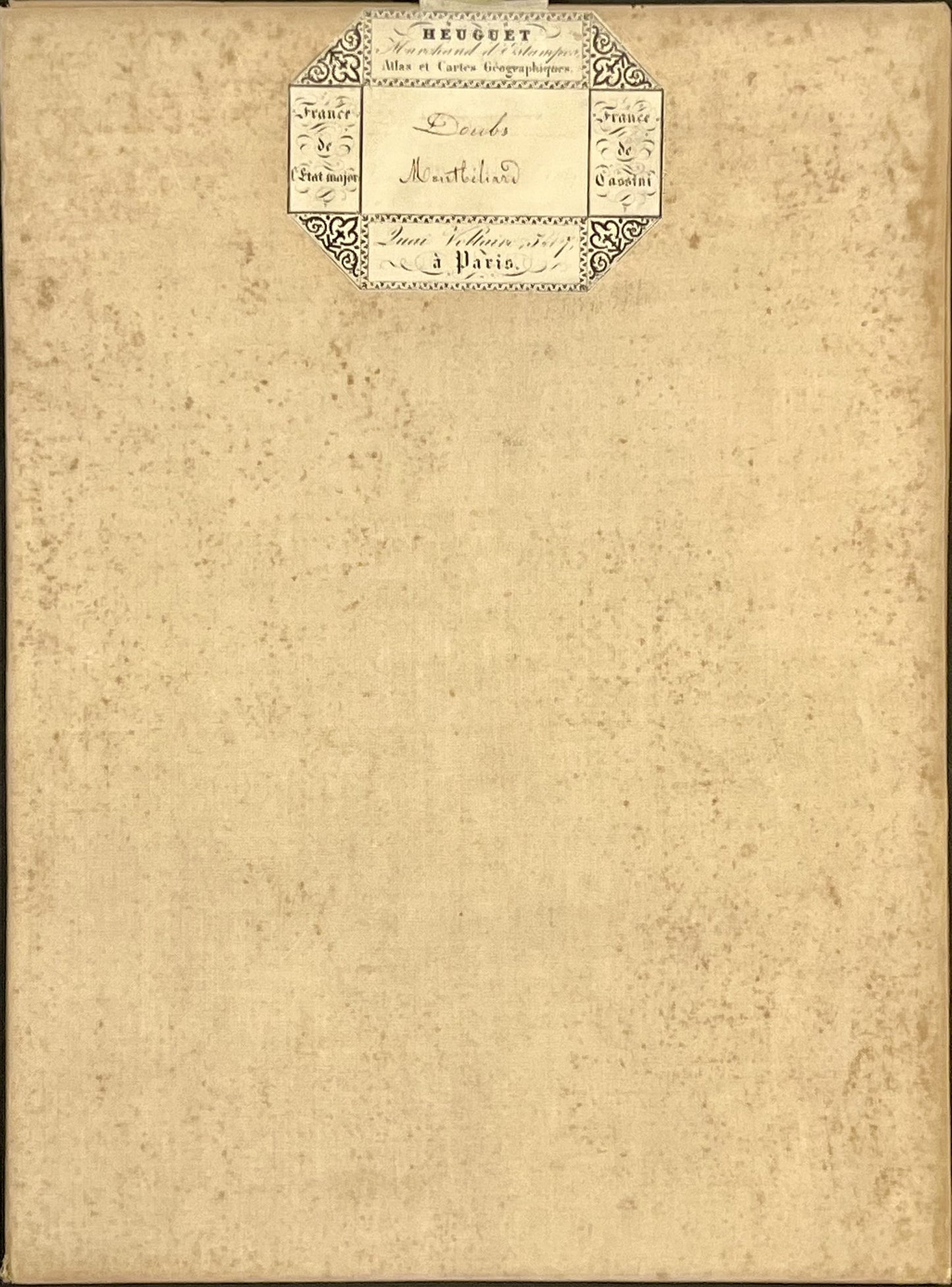 Carte geographique entoilee Montbeliard