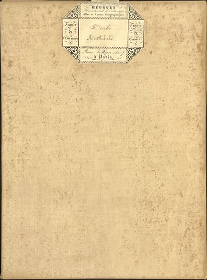 Carte geographique entoilee Montbeliard