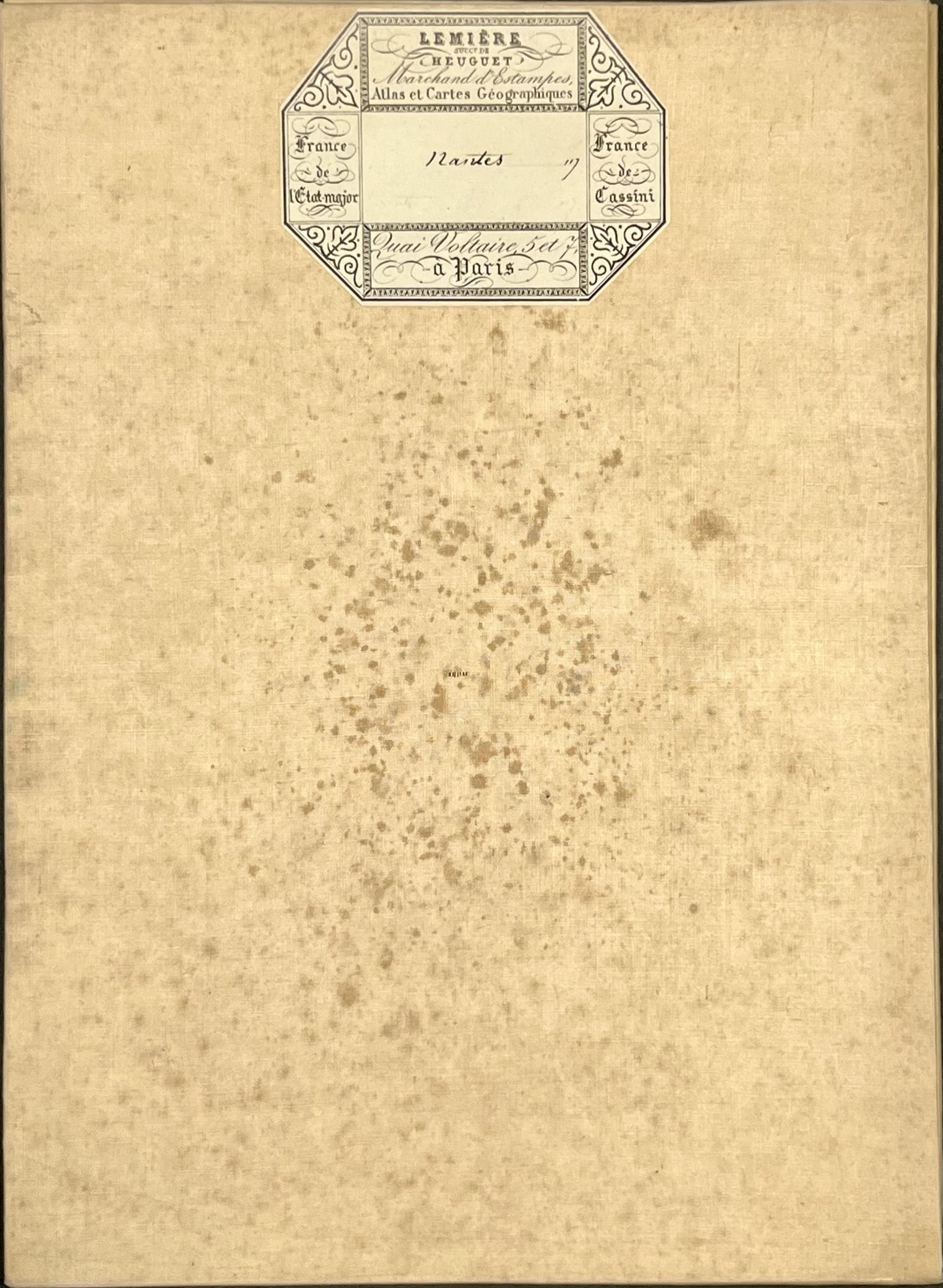 Carte geographique entoilee Nantes