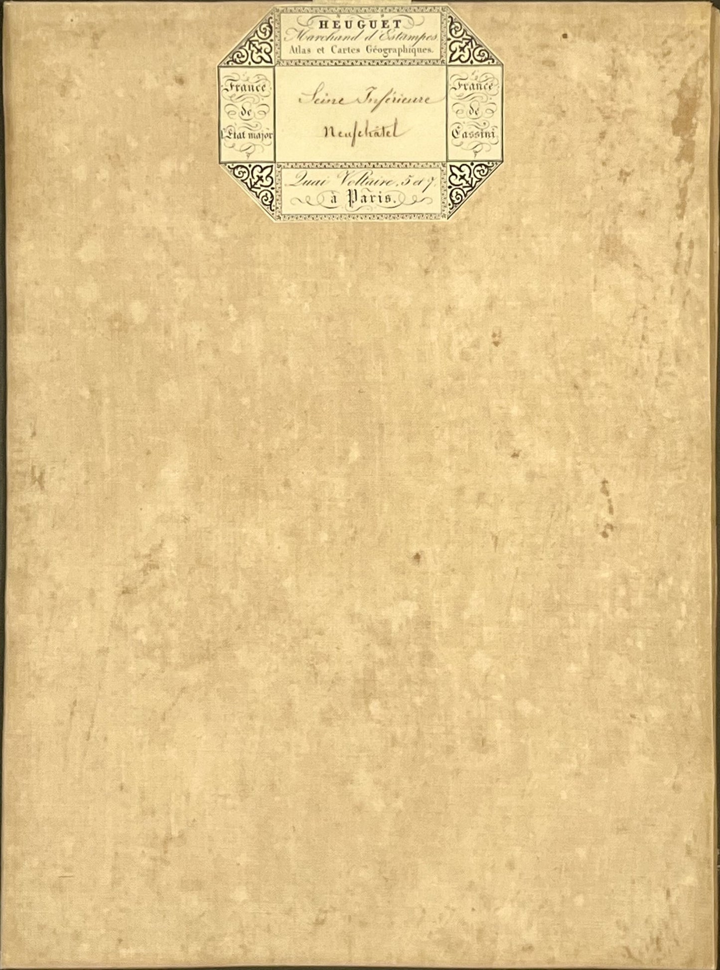 Carte geographique entoilee Neufchatel
