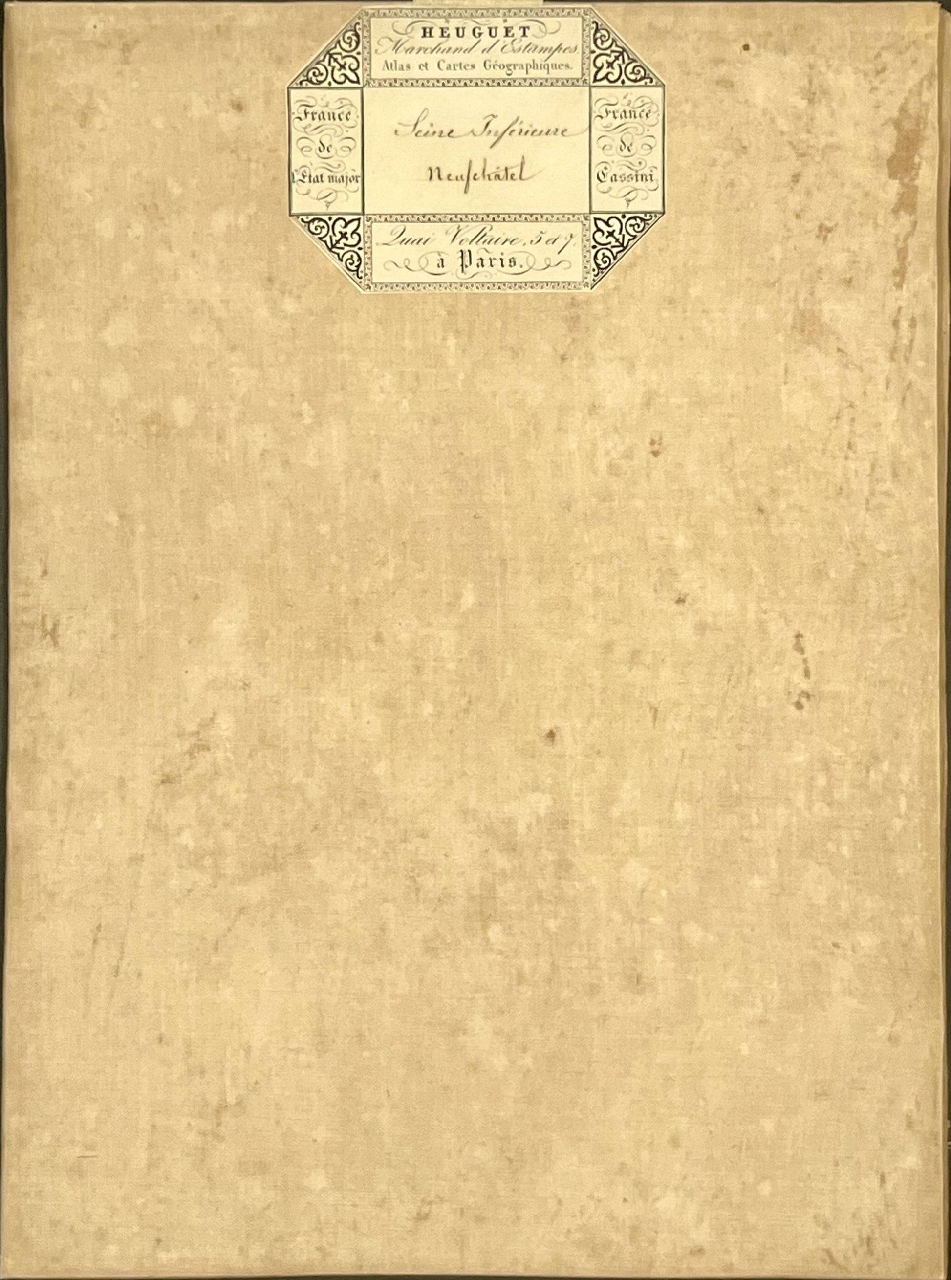 Carte geographique entoilee Neufchatel
