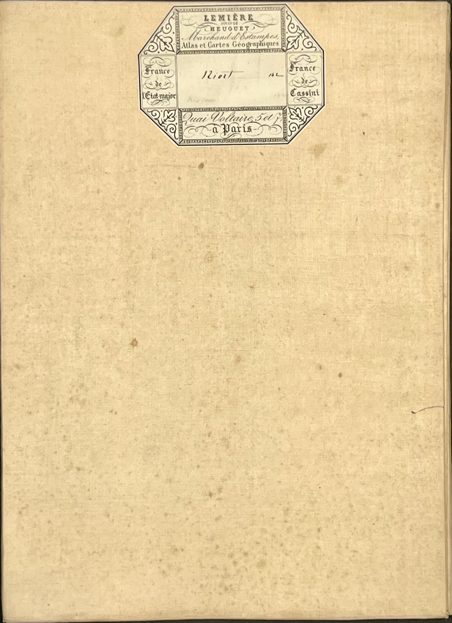 Carte geographique entoilee Niort
