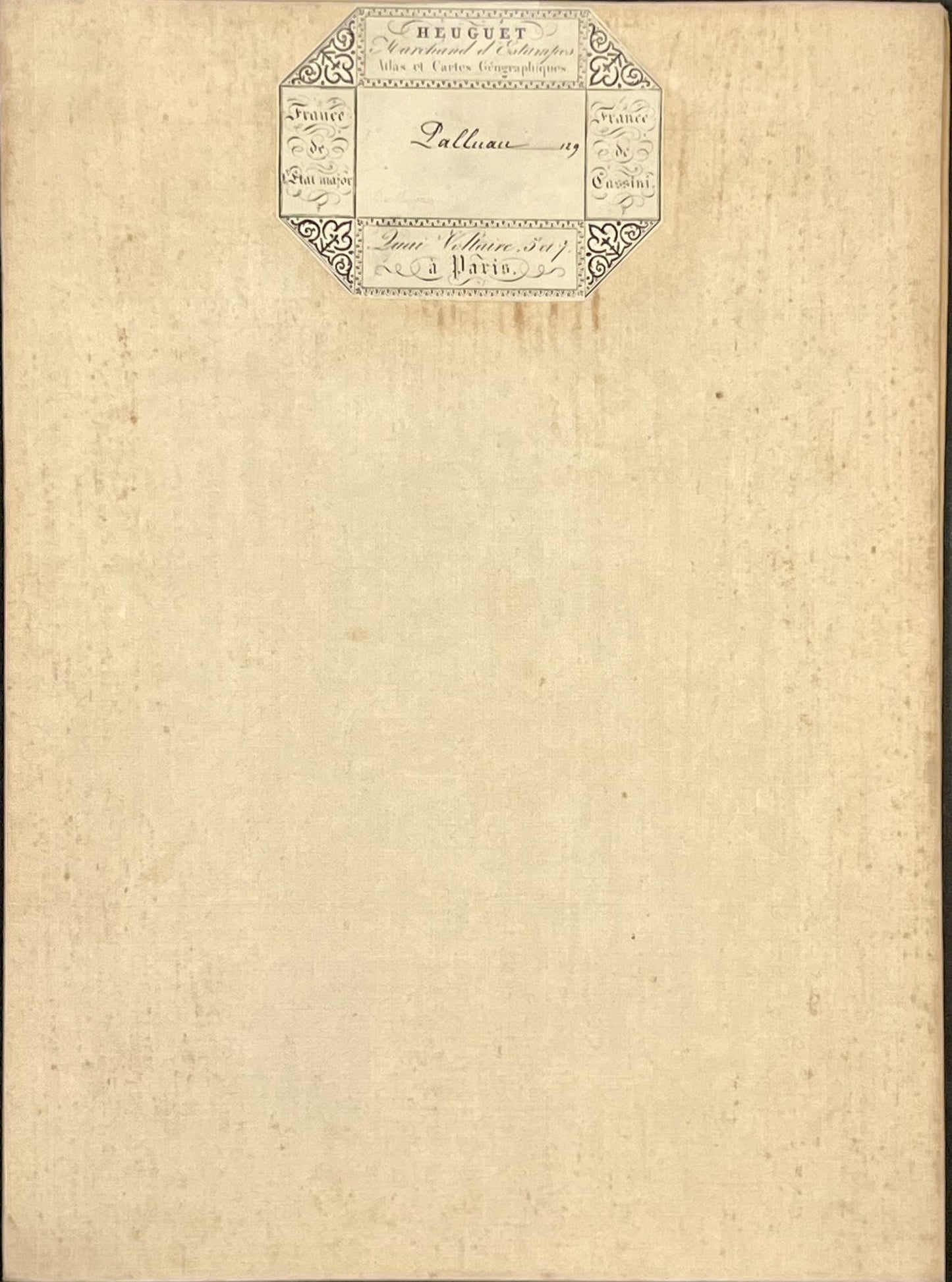 Carte geographique entoilee Palluau