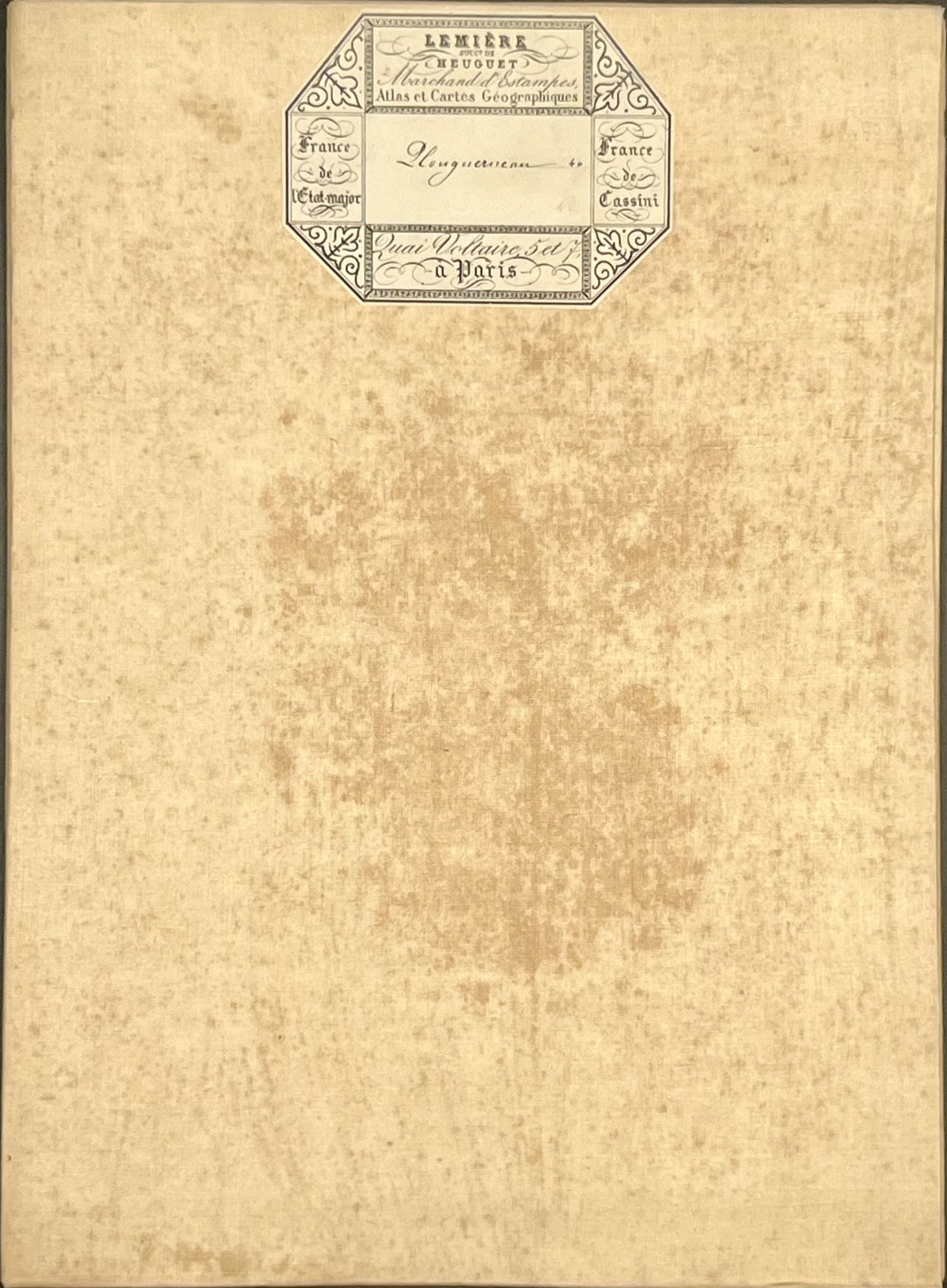 Carte geographique entoilee Plouguerneau