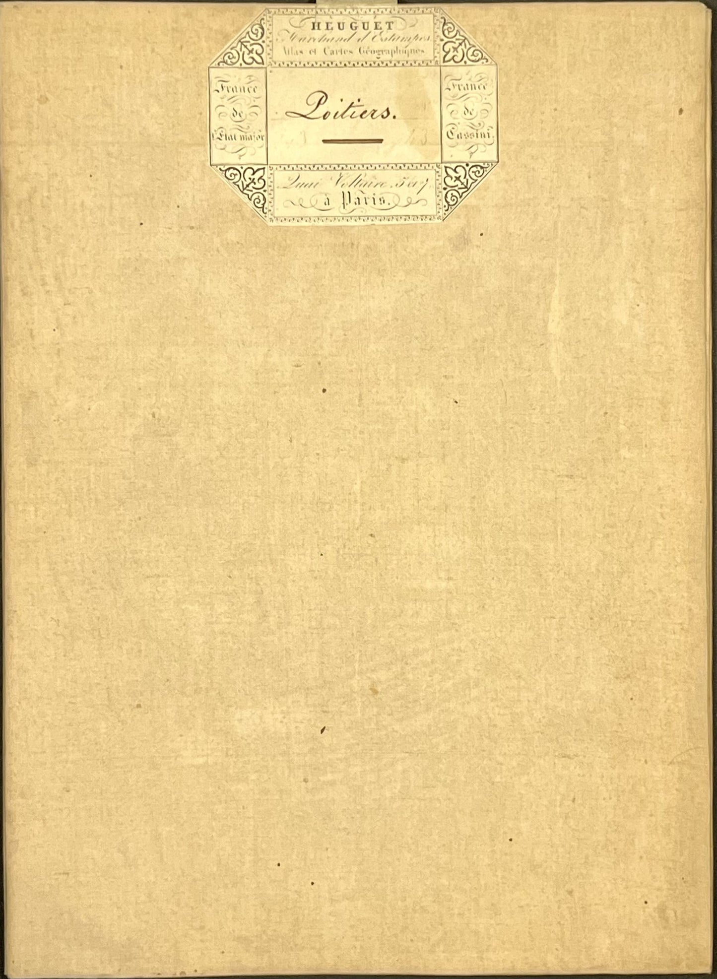 Carte geographique entoilee Poitiers