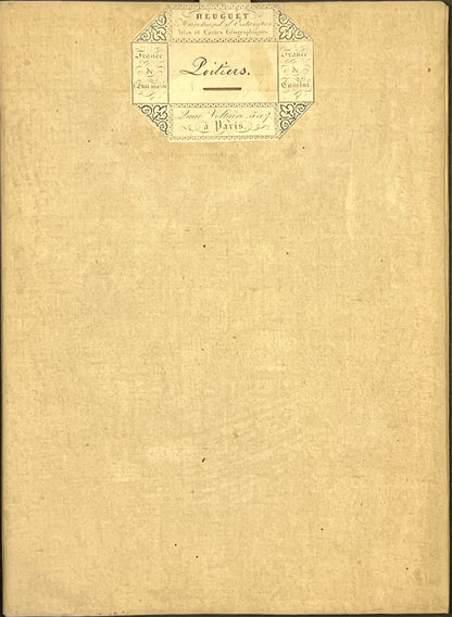 Carte geographique entoilee Poitiers