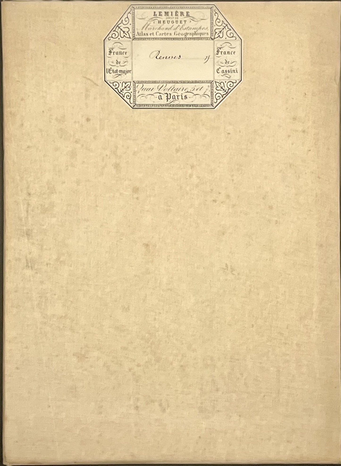 Carte geographique entoilee Rennes