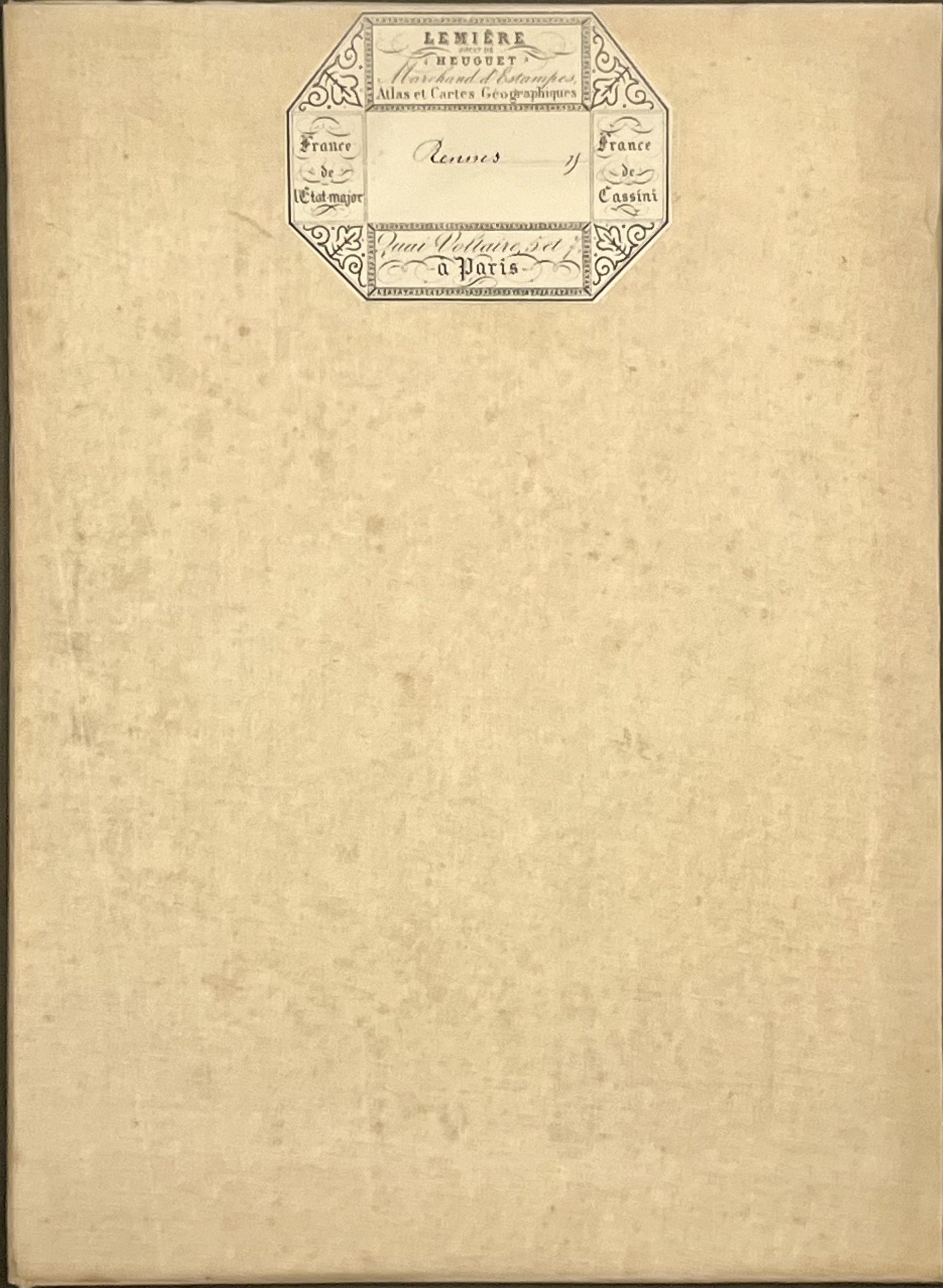 Carte geographique entoilee Rennes