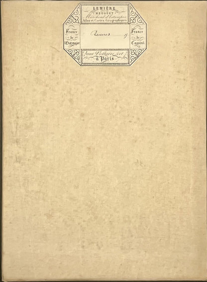 Carte geographique entoilee Rennes