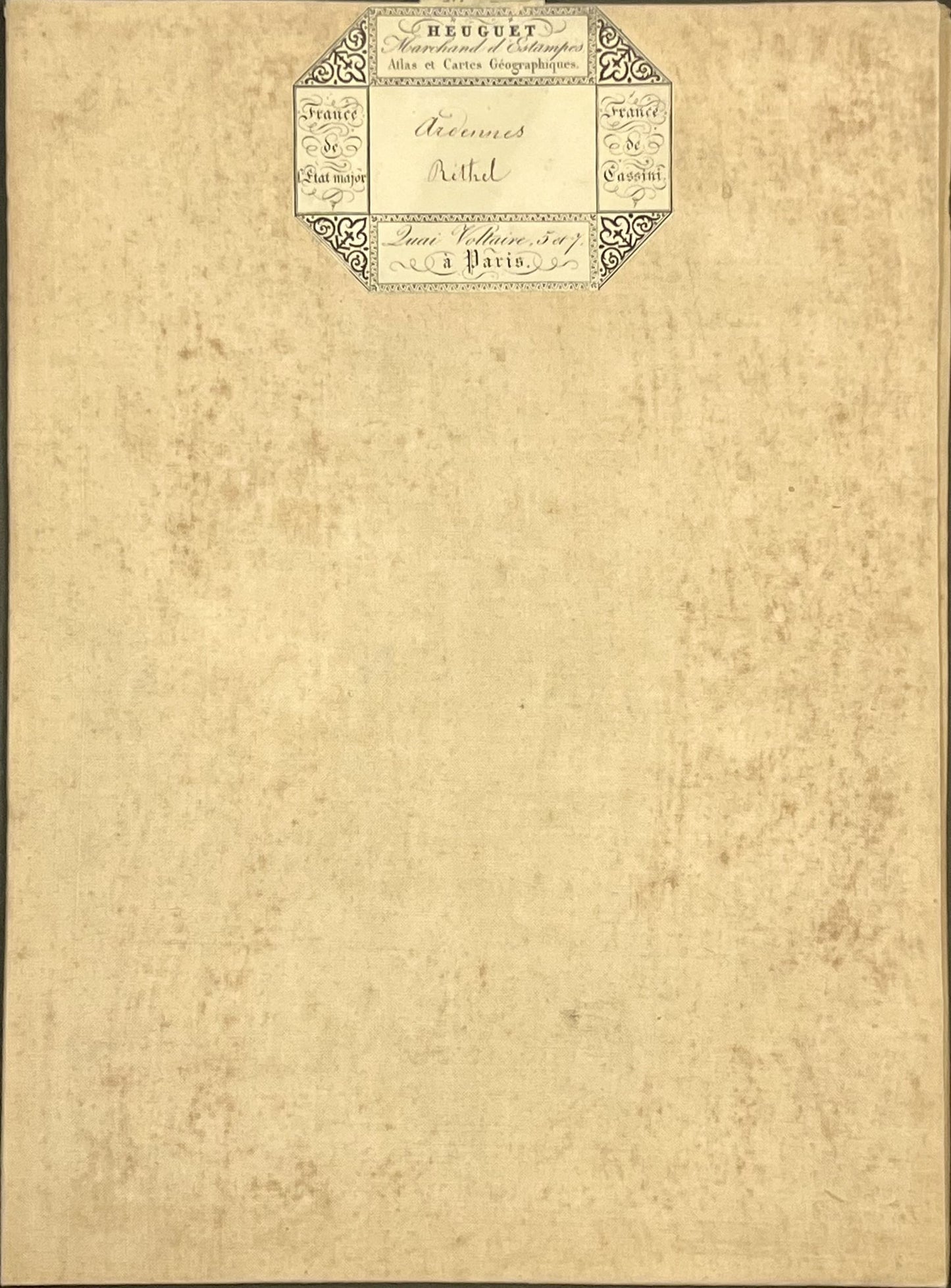 Carte geographique entoilee Rethel