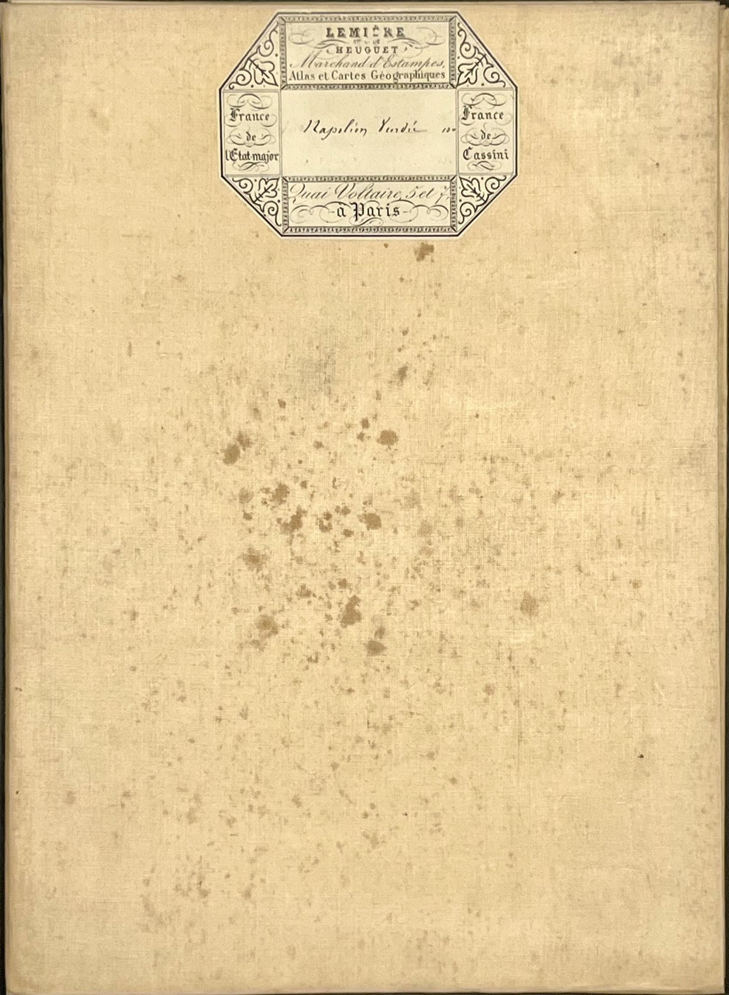 Carte geographique entoilee Roche-sur-Yon