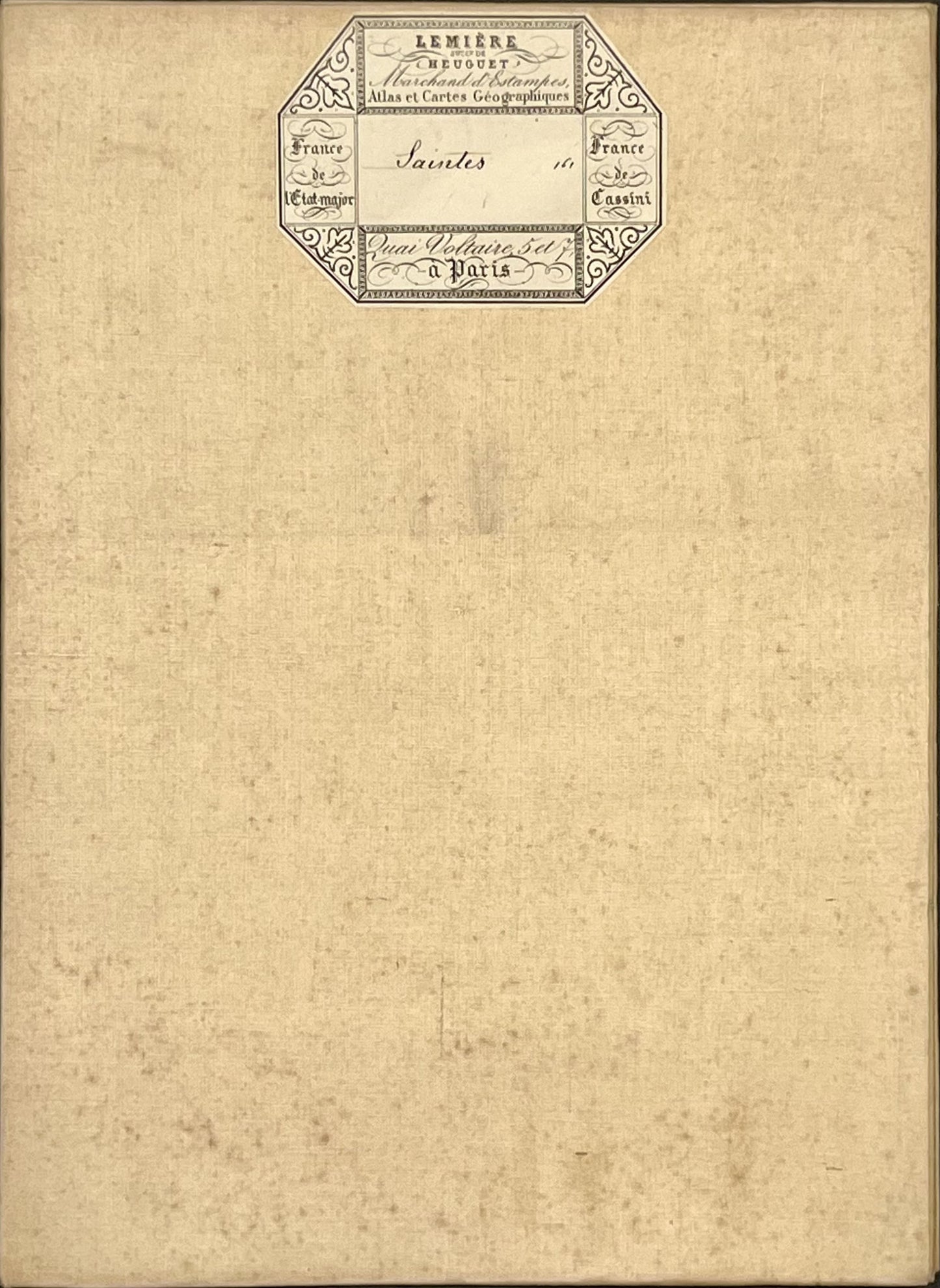 Carte geographique entoilee Saintes