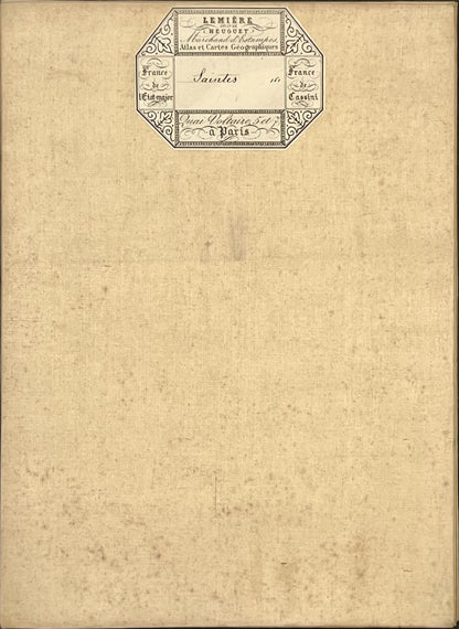 Carte geographique entoilee Saintes