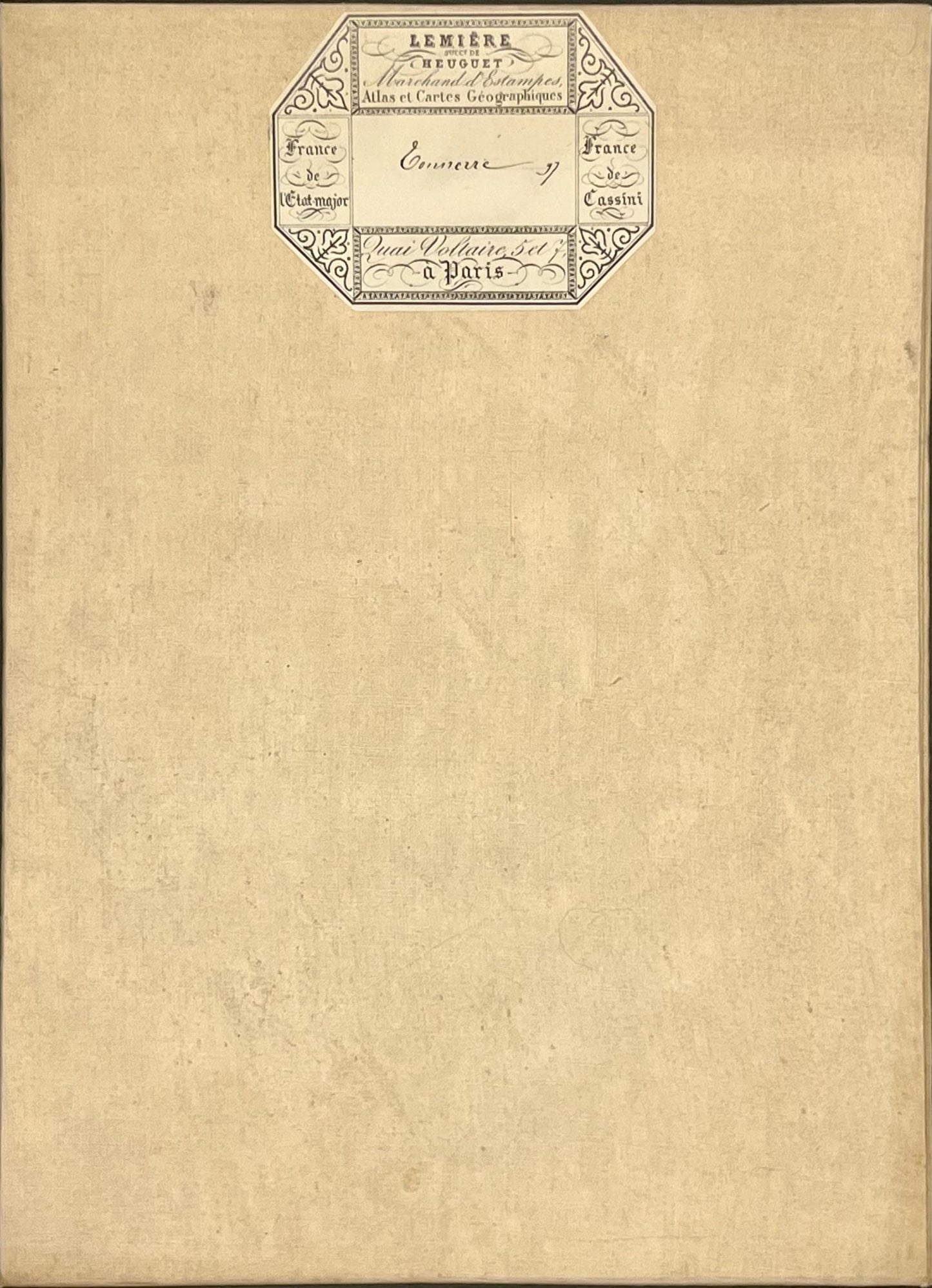 Carte geographique entoilee Tonnerre