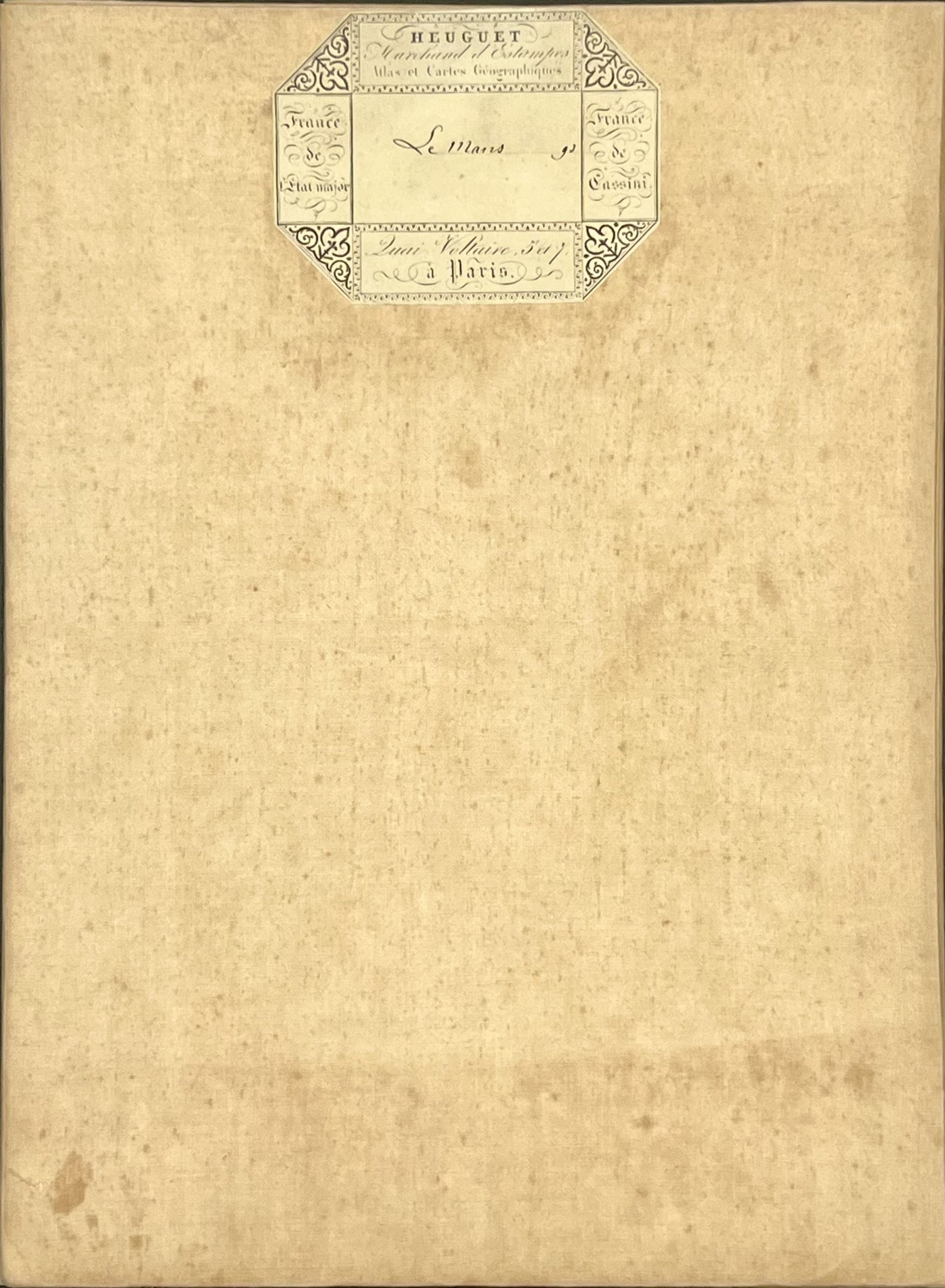 Carte geographique entoilee le Mans