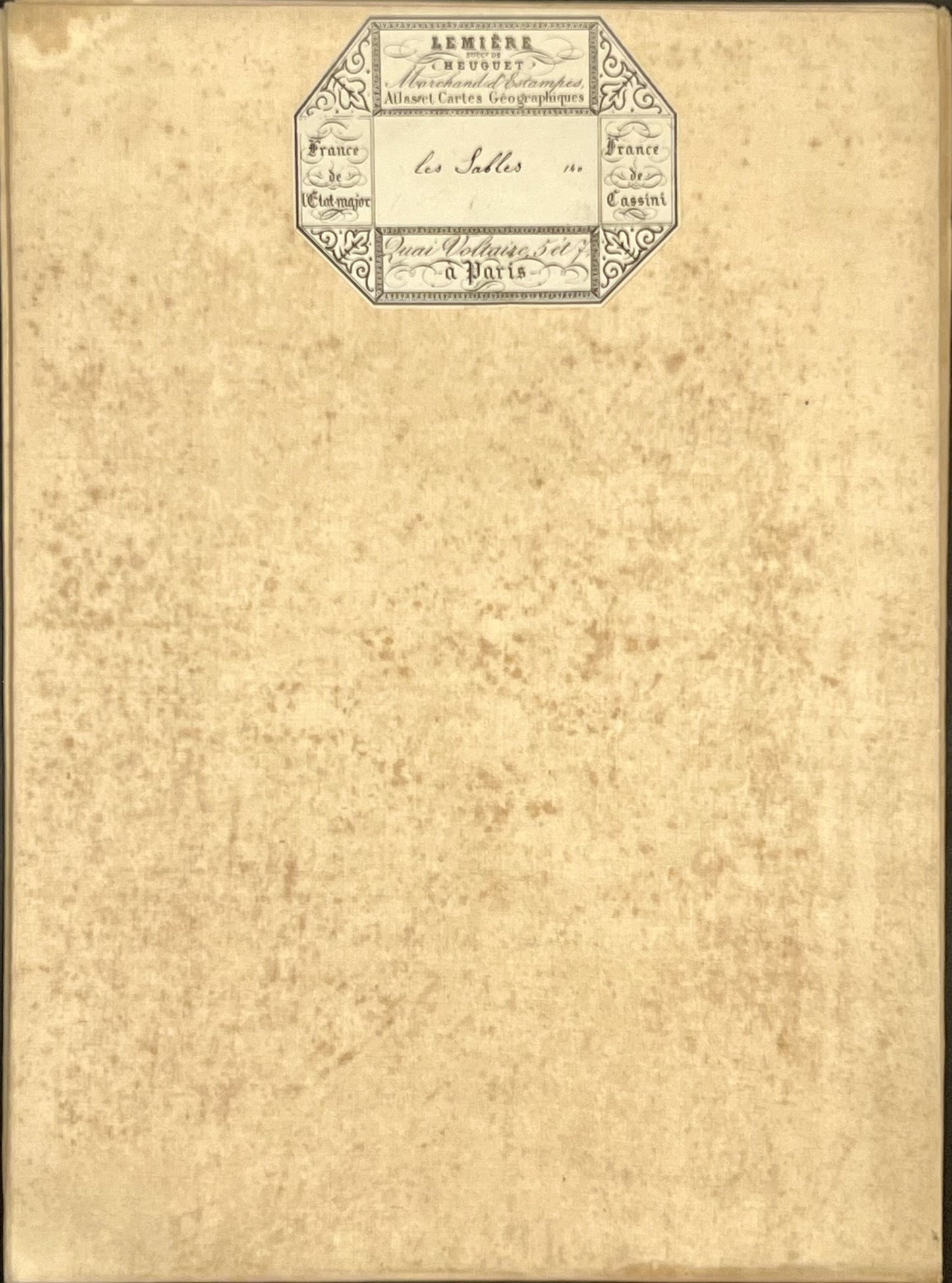 Carte geographique entoilee les Sables