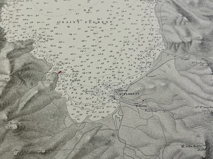 Carte geographique marine ancienne Saint-Florent Corse