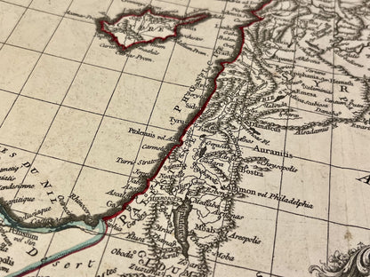 Carte geographique vintage Moyen-Orient