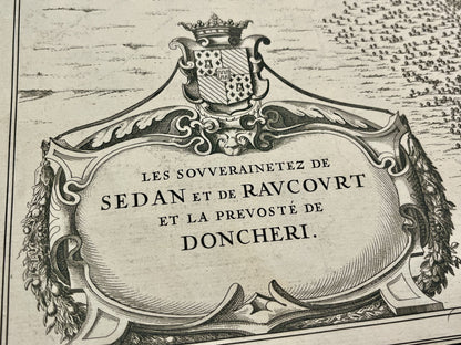 Carte geographique vintage Sedan Raucourt Donchery