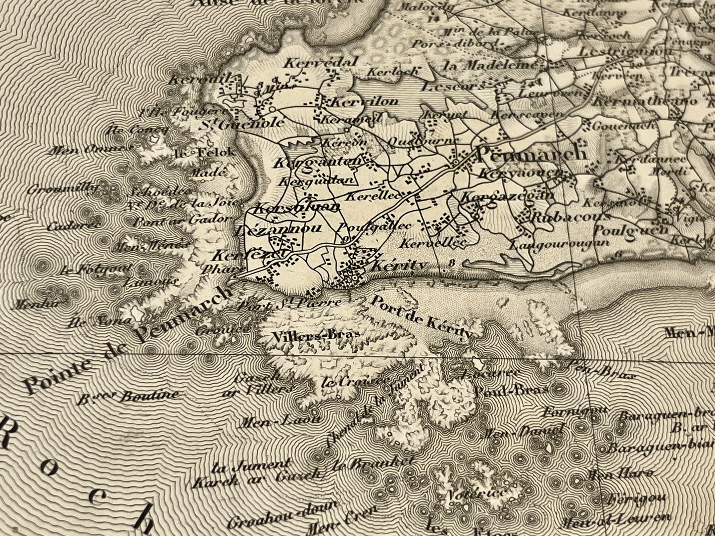 Carte geogrphique ancienne Penmarch