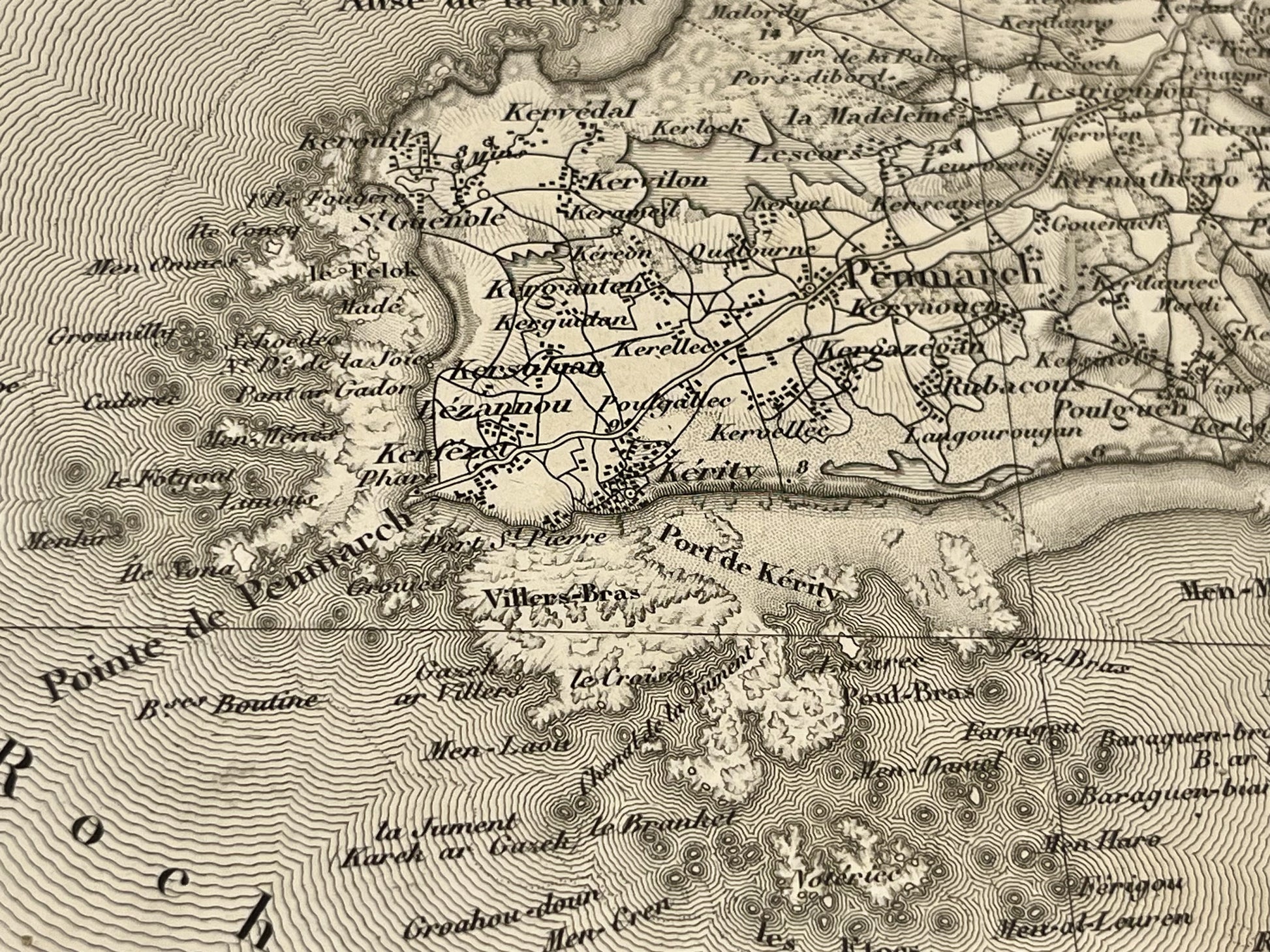 Carte geogrphique ancienne Penmarch